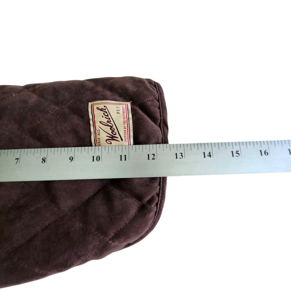 Woolrich Pet Quilted Jacket Brown Red 12.5" Collared Hook and Loop Closure - Picture 8 of 8